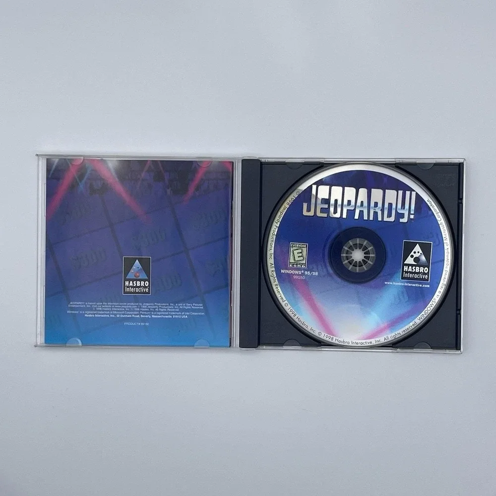 Jeopardy! CD-ROM PC Game (1998) Hasbro Interactive Windows 95/98‎ Alex Trebek